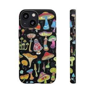 Trippy Mushroom iPhone Apple Tough Case, iPhone 15 14 Pro Max, iPhone 13 12 11, Samsung Galaxy S23 Plus S20 S21 S22, Mushroom Phone Cover image 5
