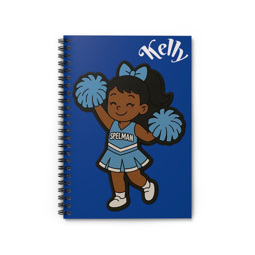 Cheer Note Book Cheerleader Spiral Notebook - Personalized Journal for Students, School ...