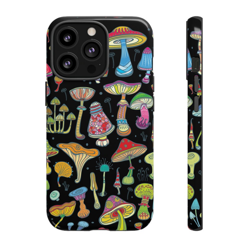 Trippy Mushroom iPhone Apple Tough Case, iPhone 15 14 Pro Max, iPhone 13 12 11, Samsung Galaxy S23 Plus S20 S21 S22, Mushroom Phone Cover image 6