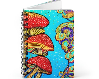 Mushroom Lined Notebook: Cottagecore Nature Journal