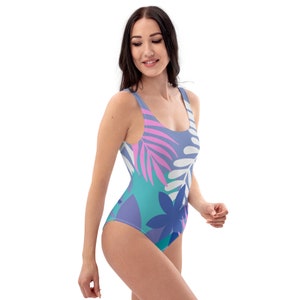Plus Size One Piece Thong Swimsuit 