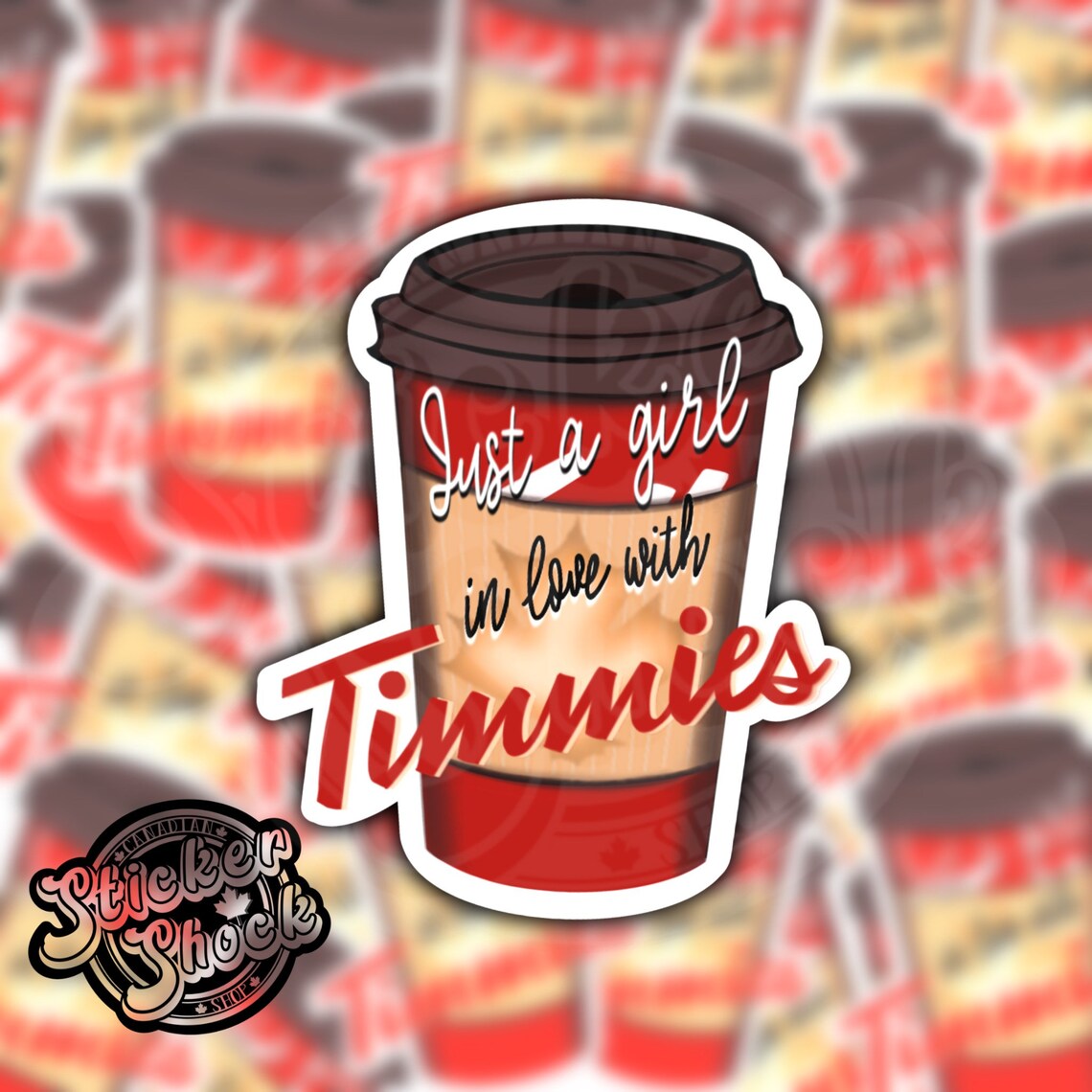 Timmies Coffee Lover Premium Water Resistant Sticker Etsy