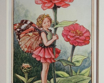Flower fairies Alphabetの妖精 Alphabet Flower Fairies: H for HERB TWOPENCE FAIRY Vintage
