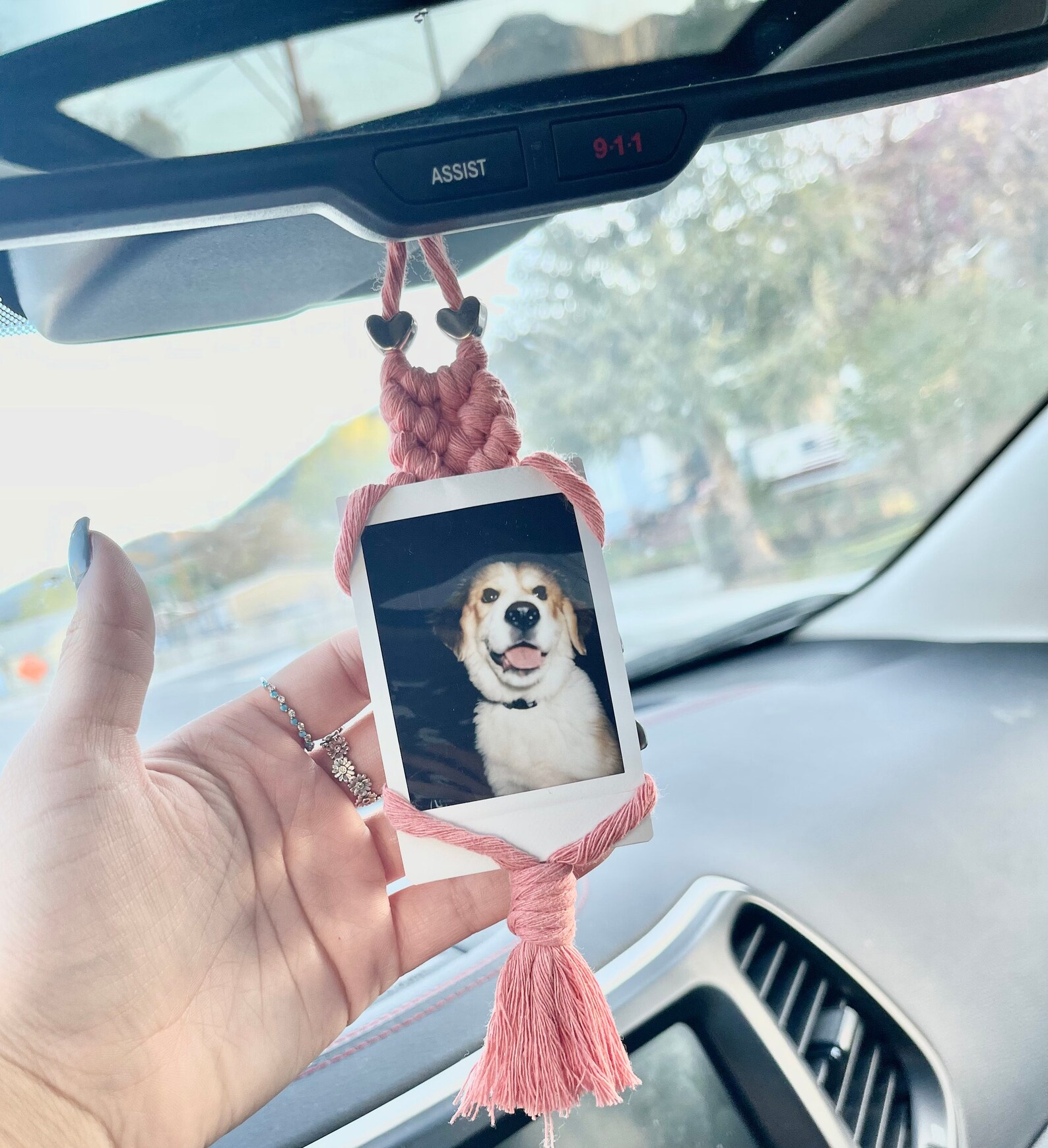 Polaroid Holder Macrame Essential Oil Diffuser Car Charm Etsy