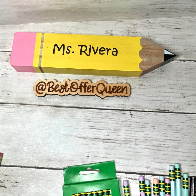 Teacher Name Plaque Classroom Decor Personalized Teacher Gift Teacher