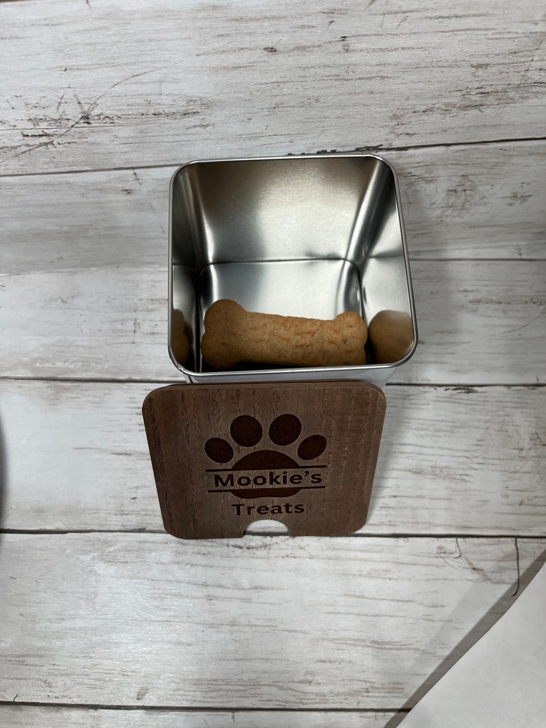 Personalized Dog Treat Container Dog Treat Bin Etsy