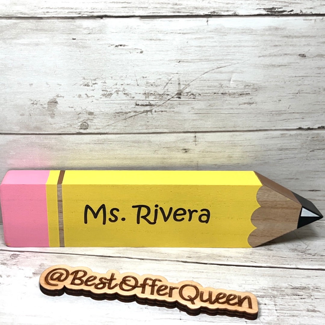 Teacher Name Plaque Classroom Decor Personalized Teacher Gift Teacher