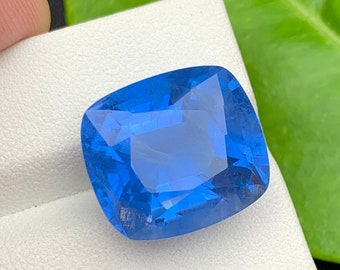 Natürlicher Aquamarin Edelstein, Aquamarin Beryll in Santa Maria Farbe, März Geburtsstein - 18.35 Karat 17 * 15 * 11 mm