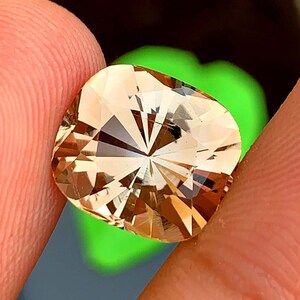 Golden Imperial Topaz Gemstone: 8.50 Carat Cushion Cut Stone