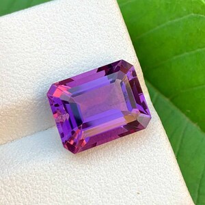 Emerald Cut Amethyst Gemstone, Deep Purple Amethyst Loose Gemstone, Jewelry Making, Amethyst Ring, Fine Cut Stone, Amethyst-   5.20 Carats