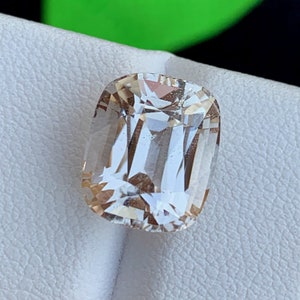 Natural Imperial Topaz Gemstone: 9.43 Carat Faceted Cushion Cut
