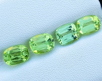 Naturalne kamienie szlachetne Peridot Szlifowany poduszkowo Peridot Kamień szlachetny Loos z Supat Mansehra Pakistan - 6,85 karatów