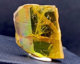 Yellow Sphene Titanite Crystals, Sphene Crystals, Titanite Cluster, Sphene Specimen from Warsak Pakistan,   19.40 cts