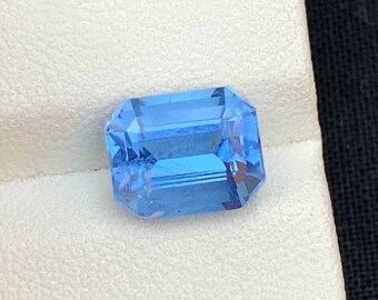 Natural Aquamarine Gemstone, Santa Maria Color Aquamarine Beryl, March Birthstone - 3.45 Carats  9.5*7.5*6 mm