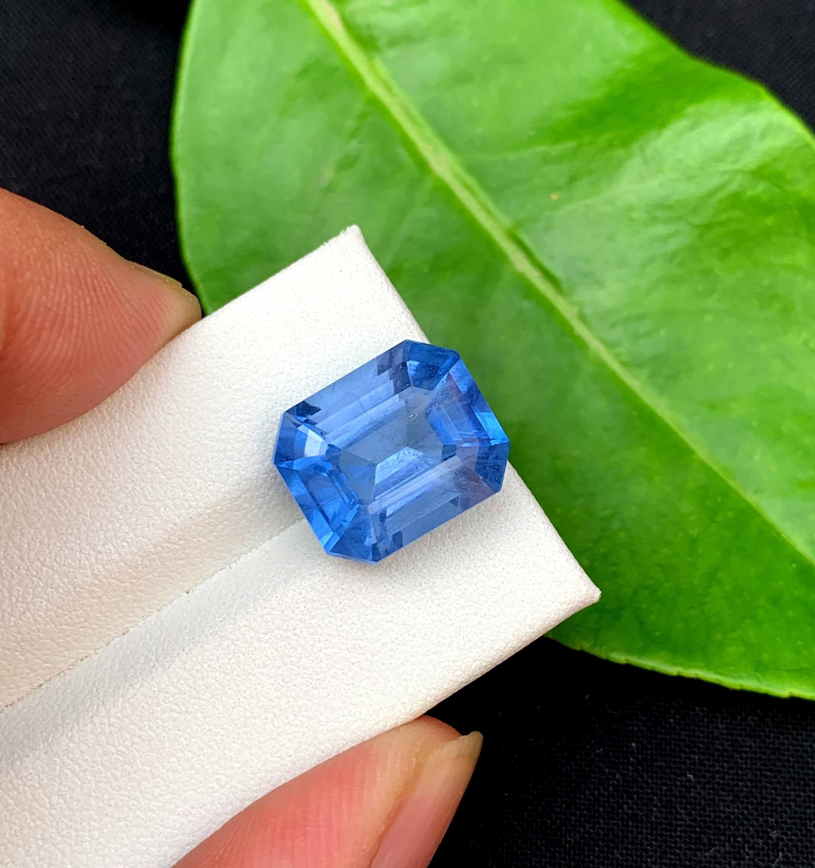Natürlicher Aquamarin Edelstein, Aquamarin Beryll in Santa Maria Farbe, März Geburtsstein - 10.80 Karat 15 * 12.5 * 8.9 mm