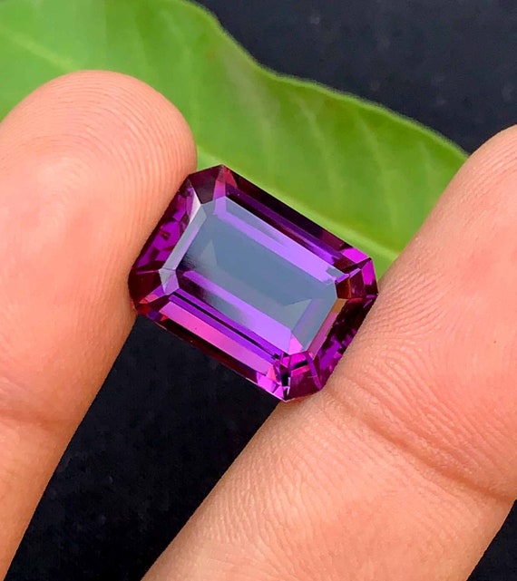Emerald cut hotsell amethyst loose stone