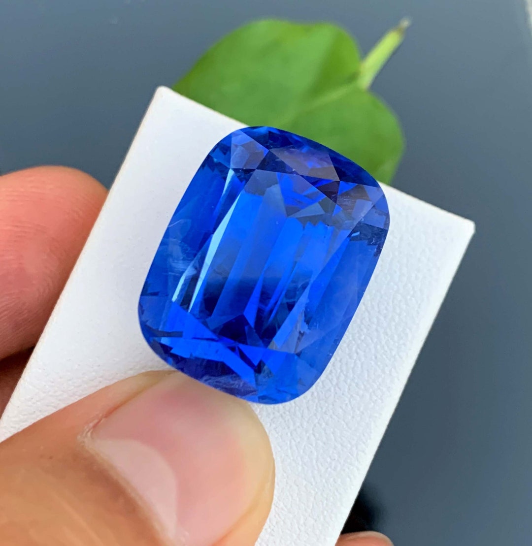 Deep Blue Aquamarine Gemstone, Santa Maria Aquamarine, Cut Stone