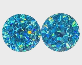 Cambodian Blue Zircon Pair Gemstone : Round Cut