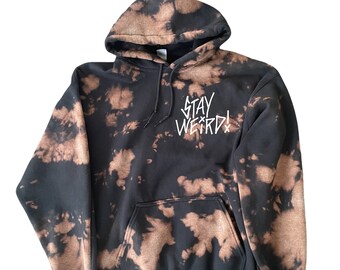 black hoodie bleached