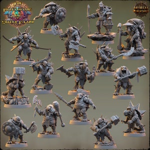 15 PC Praetorians of Shield / Turtle Miniatures / D&D / Tabletop RPG / Daybreak Miniatures