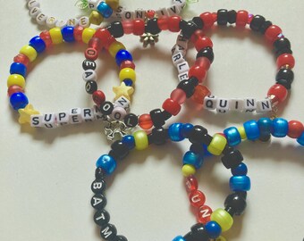 DC und Marvel inspirierte Kandi Armbänder