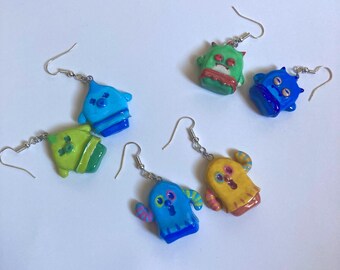 Fimo ACNH gyroids earrings