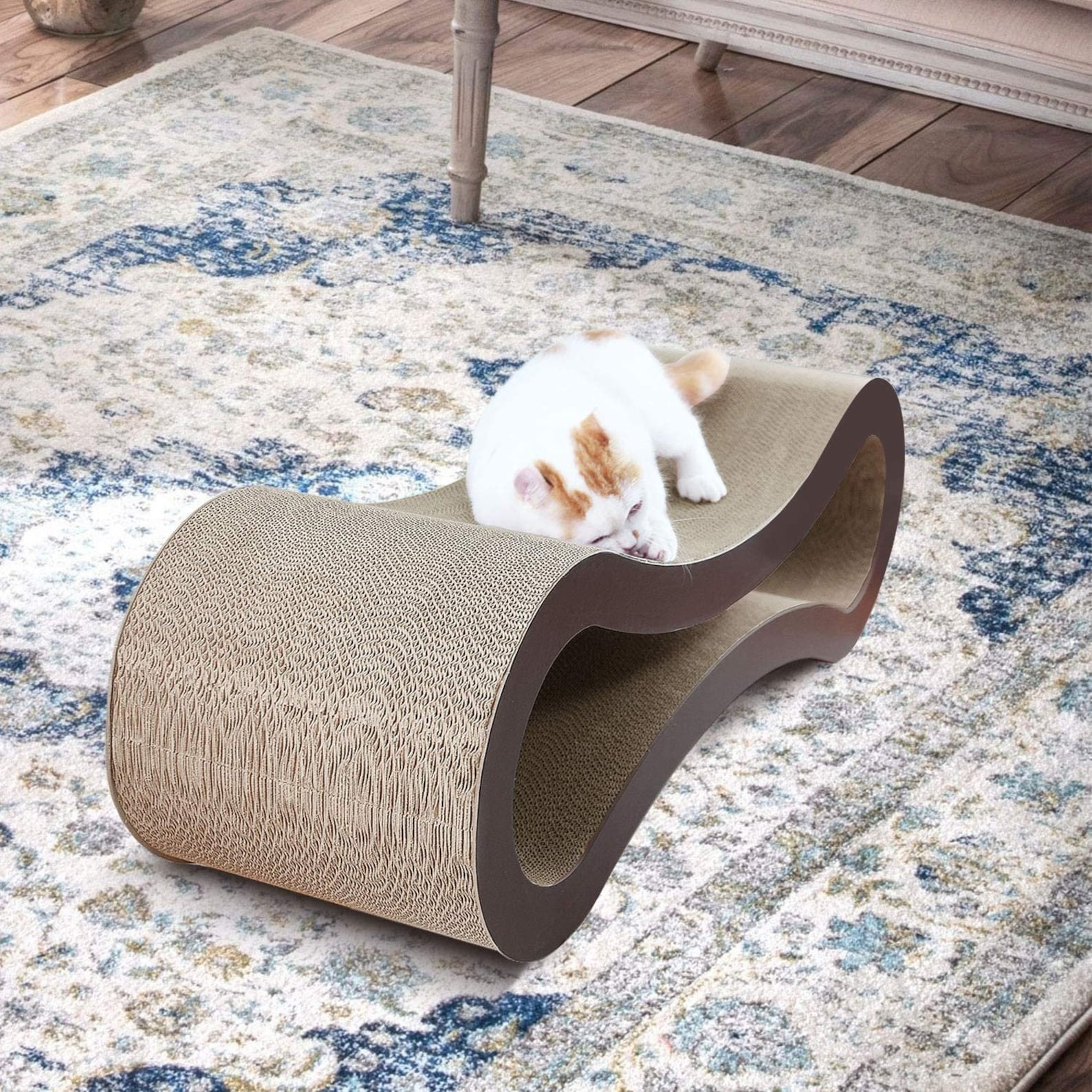 Cat Scratching Post Lounge Bed Cat Scratcher Cardboard Board Etsy