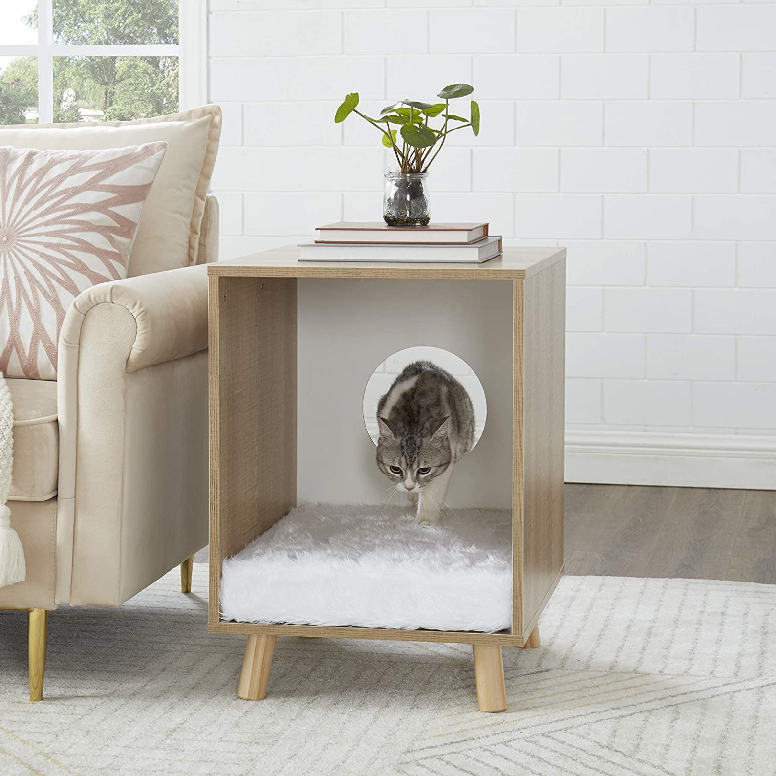 Bed and Side Table Cat House and End Tables for Living Room Etsy