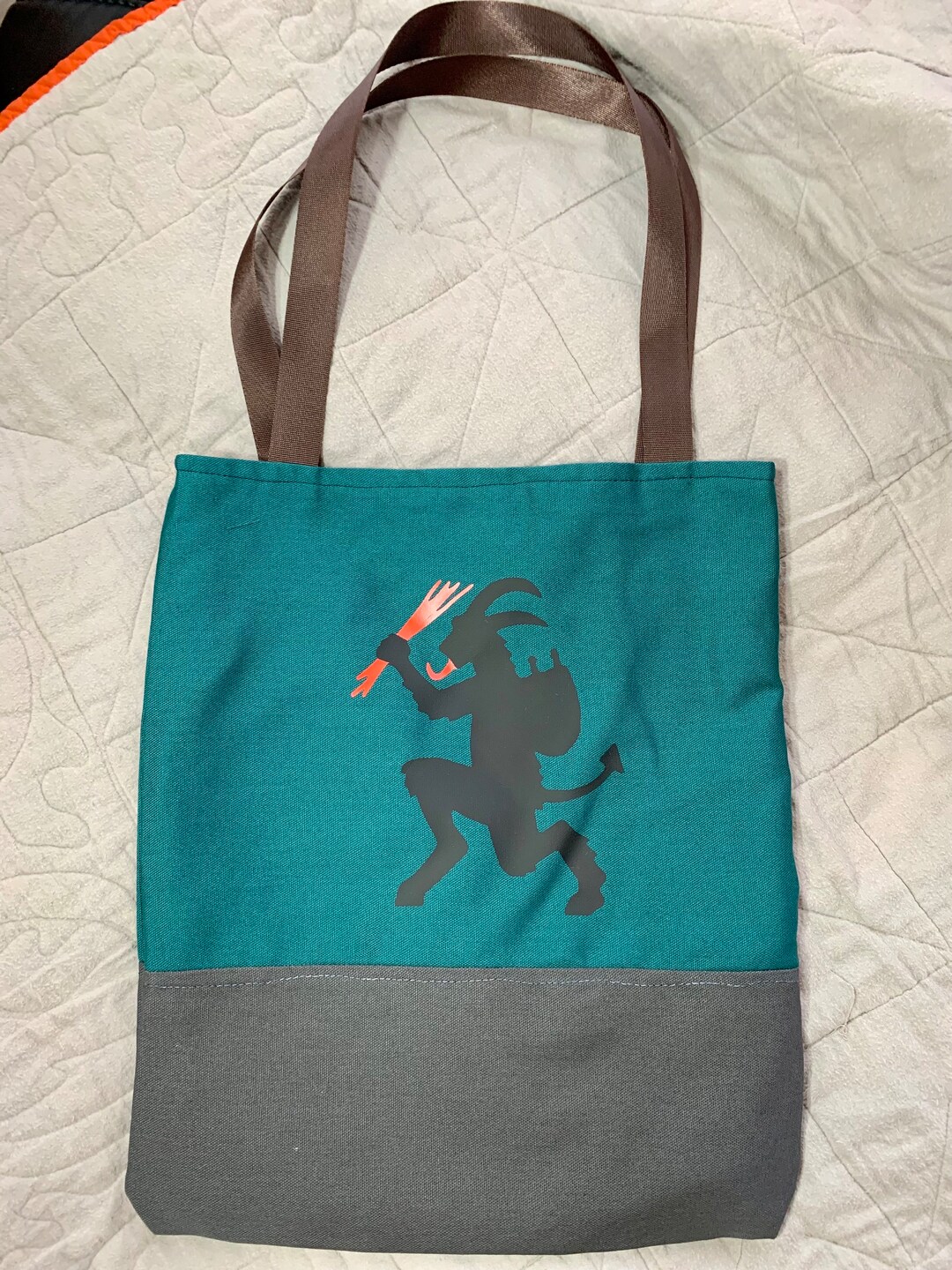 Krampus Tote Bag Silhouette Holidays/ Christmas/ Gift/ Etsy