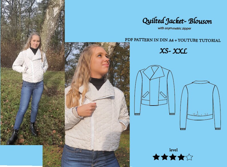 Sewing Pattern Quilted Jacket / Sewing Pattern / Jacket Etsy