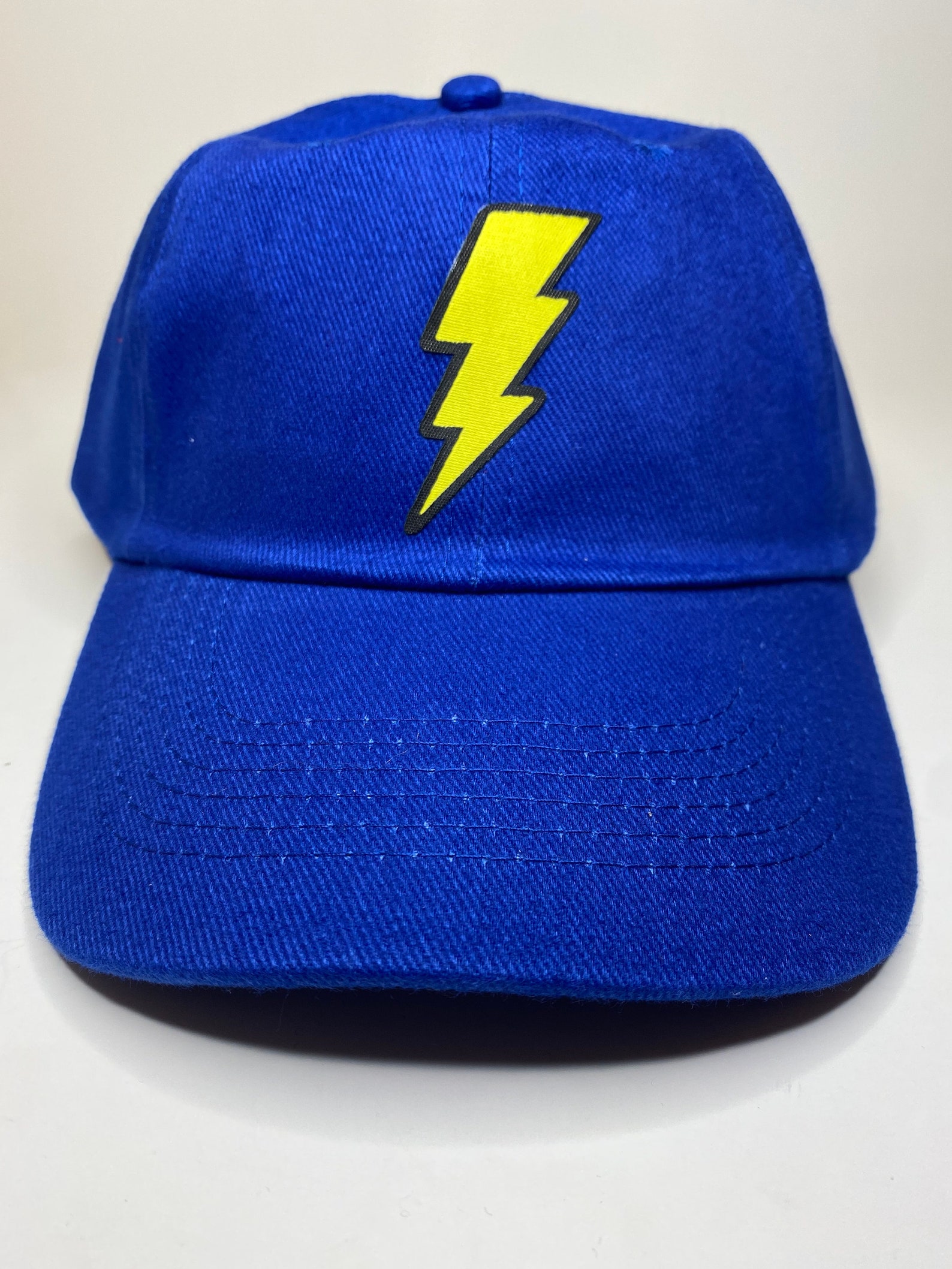 Lightning Bolt Blue Classic Dad Hat Unworn Handmade Custom Etsy