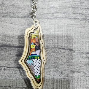 Palestine, porte-clés Palestine, carte de la Palestine, pendentif Palestine, Palestine liberté, Palestine libre, porte-clés carte, carte de la Palestine