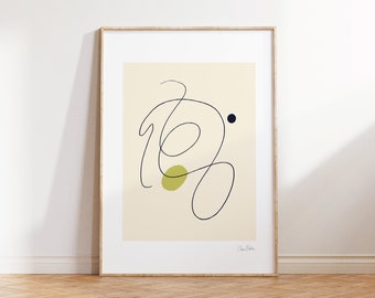 Neutrale abstracte kunst van Anna Martine | Minimalistische muurprint | Moderne muurposter