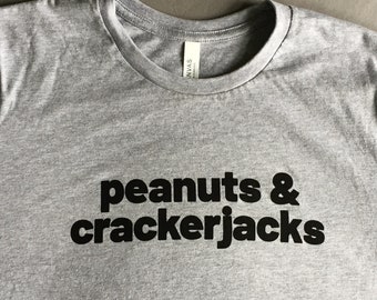 Baseball shirt - peanuts & crackerjacks (7th inning stretch)