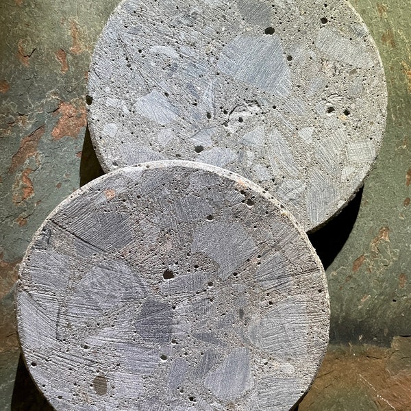 Salvaged Concrete Coaster Set