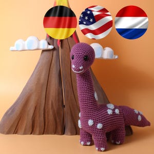 Brontosaurus Bart Crochet Pattern Amigurumi PDF Tutorial