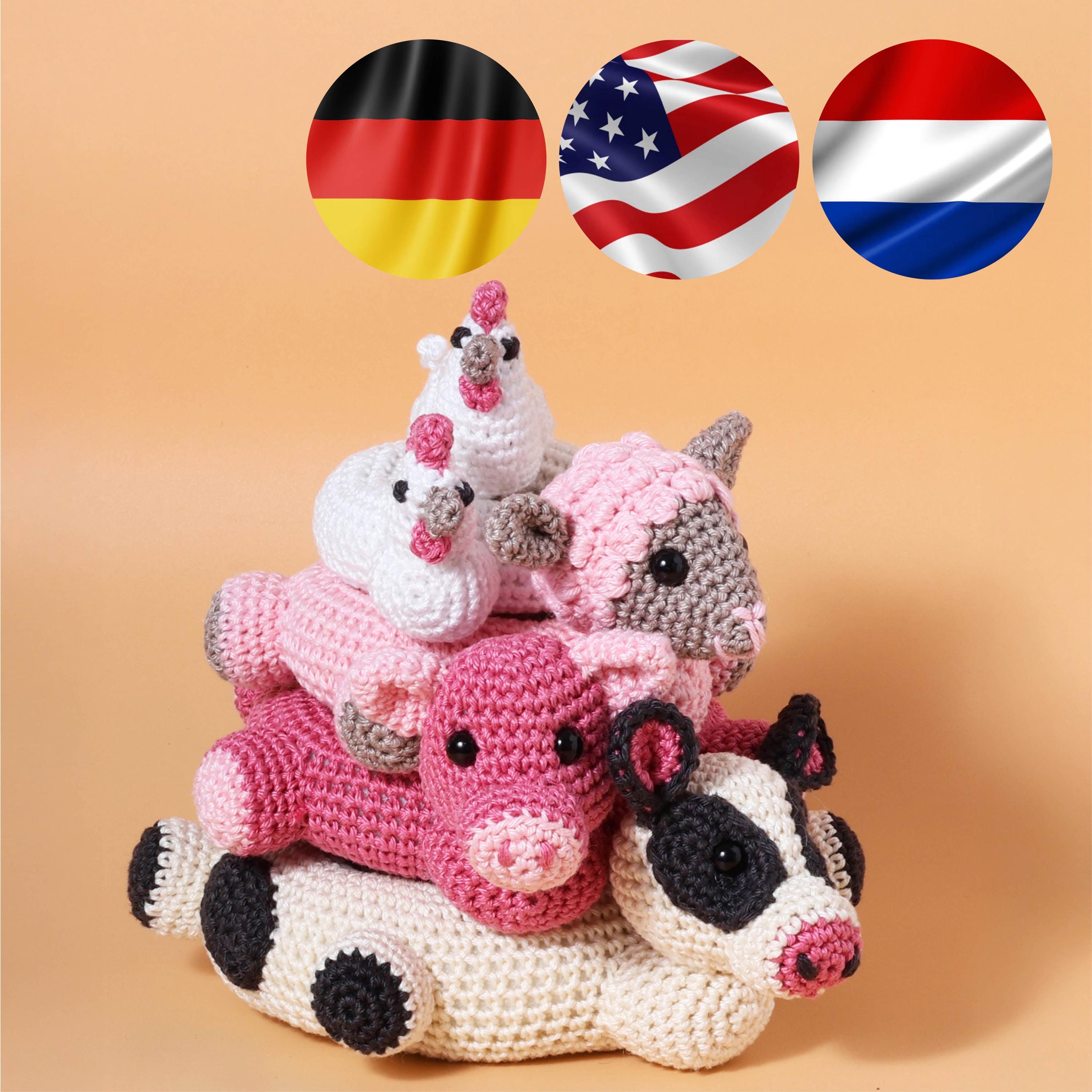 Ringstacker Farm Friends かぎ針編みパターンあみぐるみ PDF