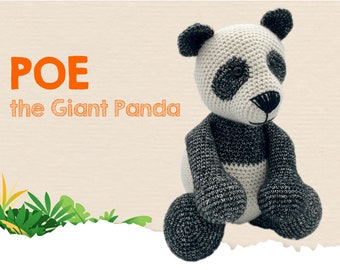 PATRÓN Crochet Panda Gigante Amigurumi tutorial PDF - Poe el Panda Gigante