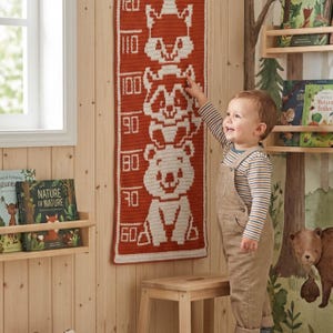 Wachstumsmesser Wachsen groß im Wald Overlay Mosaic Häkelanleitung - PDF-Anleitung