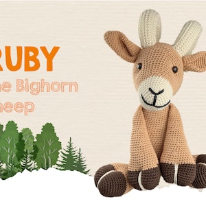 Amigurumi Häkelanleitung Dickhornschaf PDF Anleitung: Ruby das Dickhornschaf