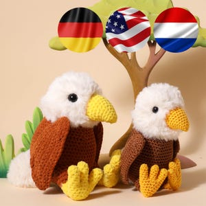 Crochet PATTERN Bald Eagle Amigurumi PDF tutorial