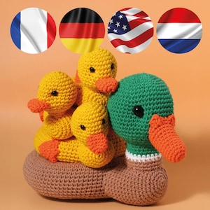 Ringstacker Duck Family Patron au crochet Tutoriel PDF Amigurumi
