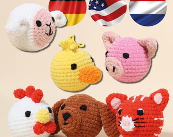 Zooballs Farm Friends Crochet Pattern Amigurumi PDF Tutorial