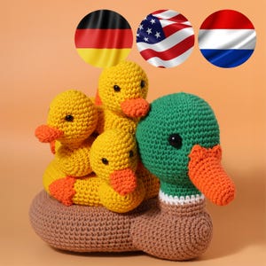 Ringstacker Duck Family Crochet Pattern Amigurumi PDF Tutorial
