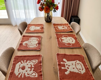 Wild Dining Friends Safari Edition Overlay Mosaic Crochet Pattern - PDF tutorial