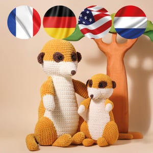 Patrón Amigurumi Crochet Suricata Tutorial PDF: Simón la Suricata