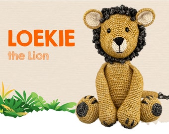 Amigurumi Crochet Pattern Lion PDF tutorial: Loekie the Lion
