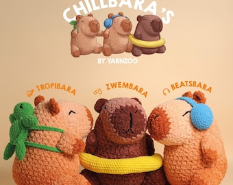 Tutoriel PDF pour Amigurumi - Patron au crochet Capybaras Chillbara