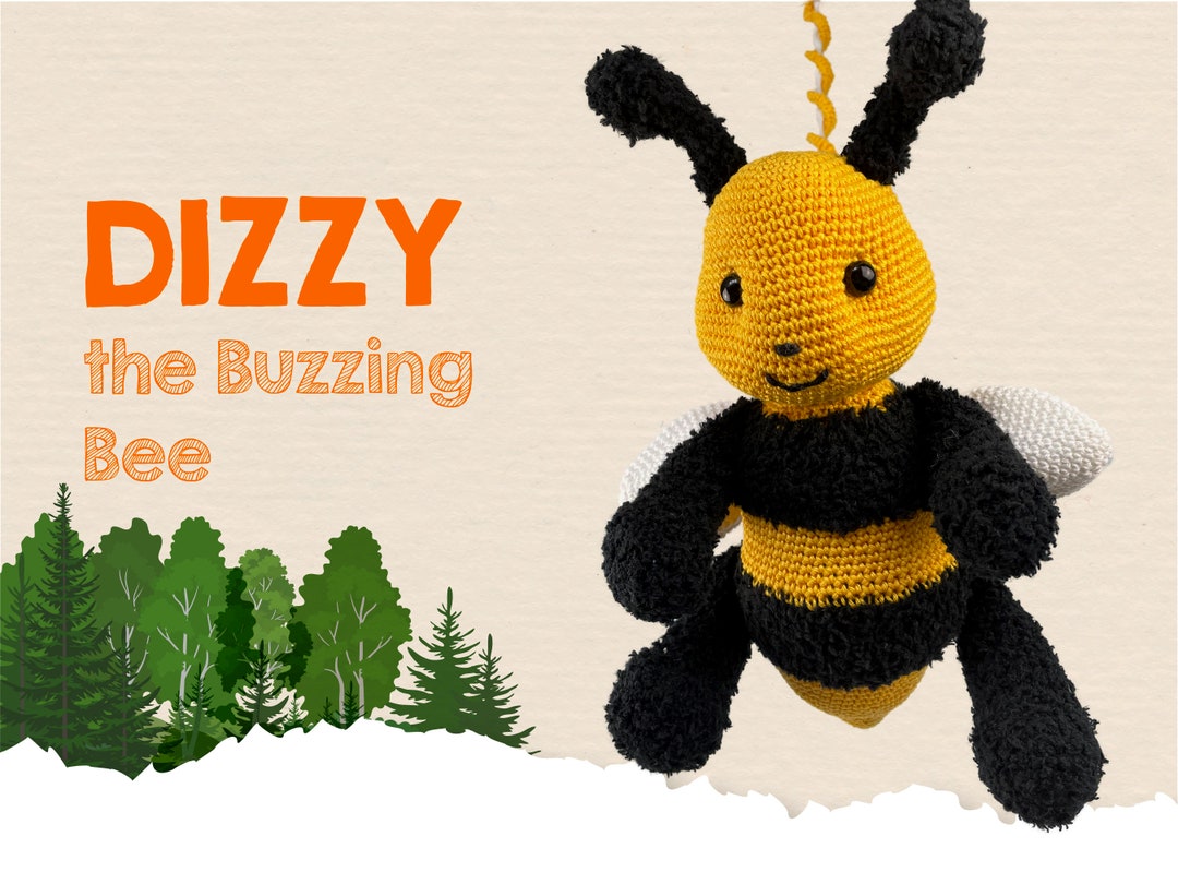 Amigurumi Crochet Pattern Bee PDF Tutorial: Rattle Box Dizzy the Bee - Etsy