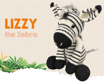 Crochet PATTERN Zebra Amigurumi PDF tutorial - Lizzy the Zebra